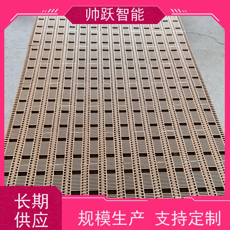 帅跃智能 巴氏消毒输送带 提盖机链板 摩擦系数小