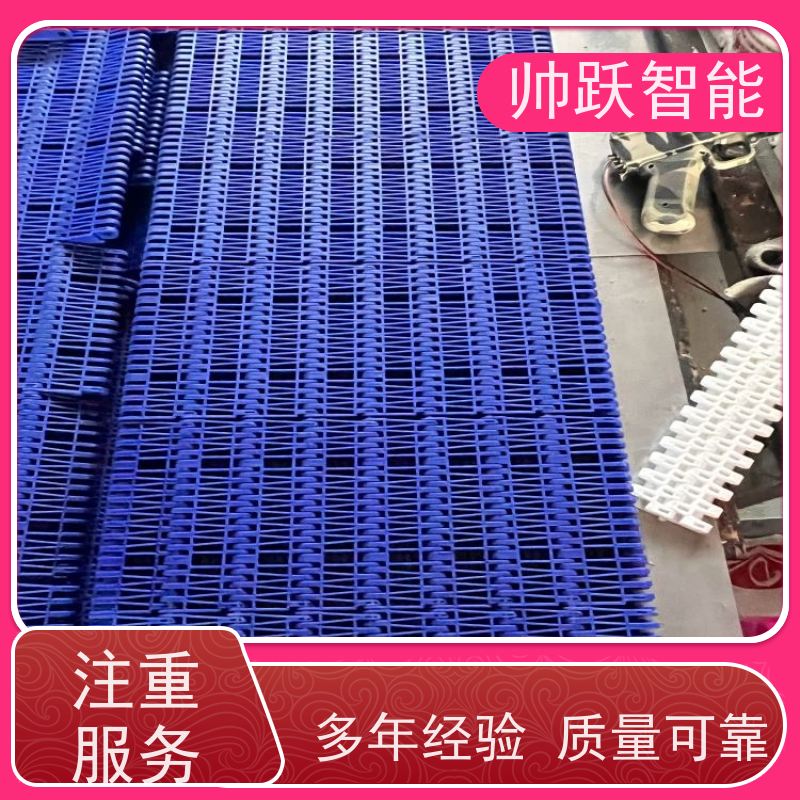 帅跃智能 养殖场输送带 转弯机塑料链板 适用于工业行业