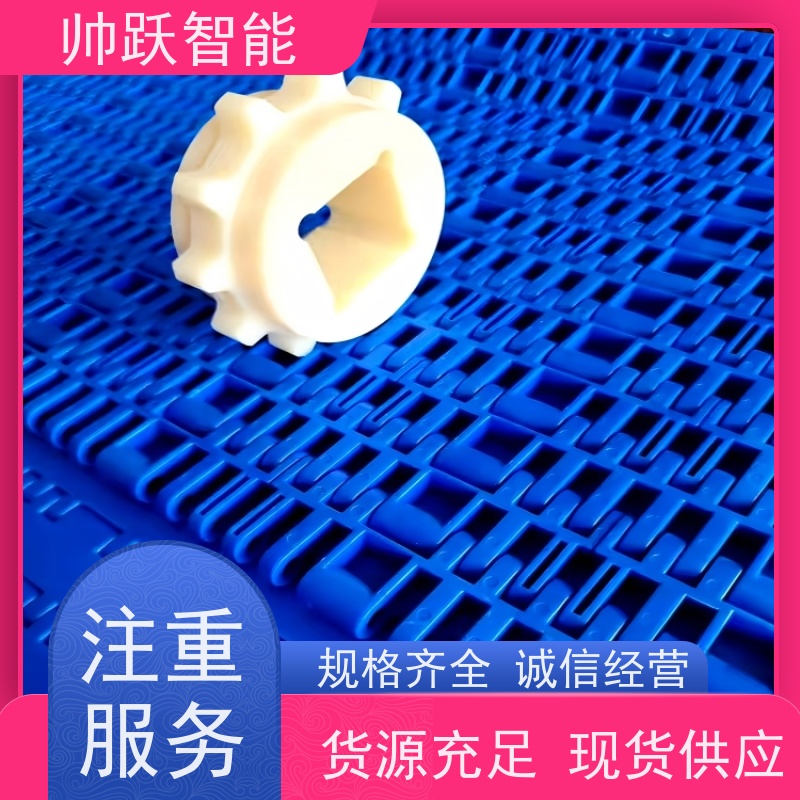 帅跃智能 粮食加工提升输送带 肉类屠宰塑料链板 品质可靠 按图定制