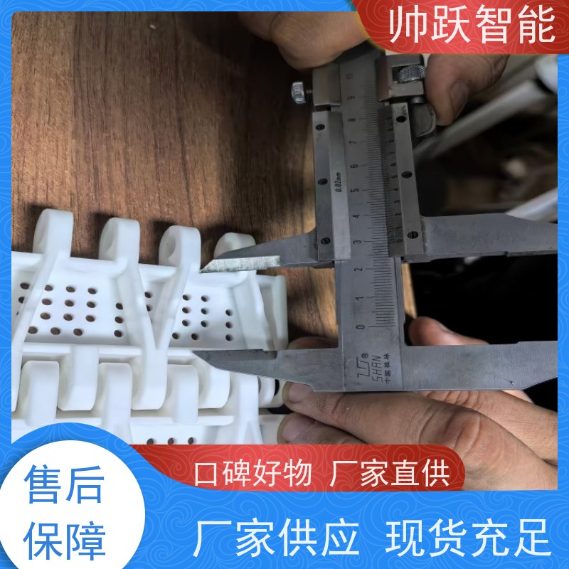 帅跃智能 养殖场输送带 瓶盖塑料链板 支持加工定制