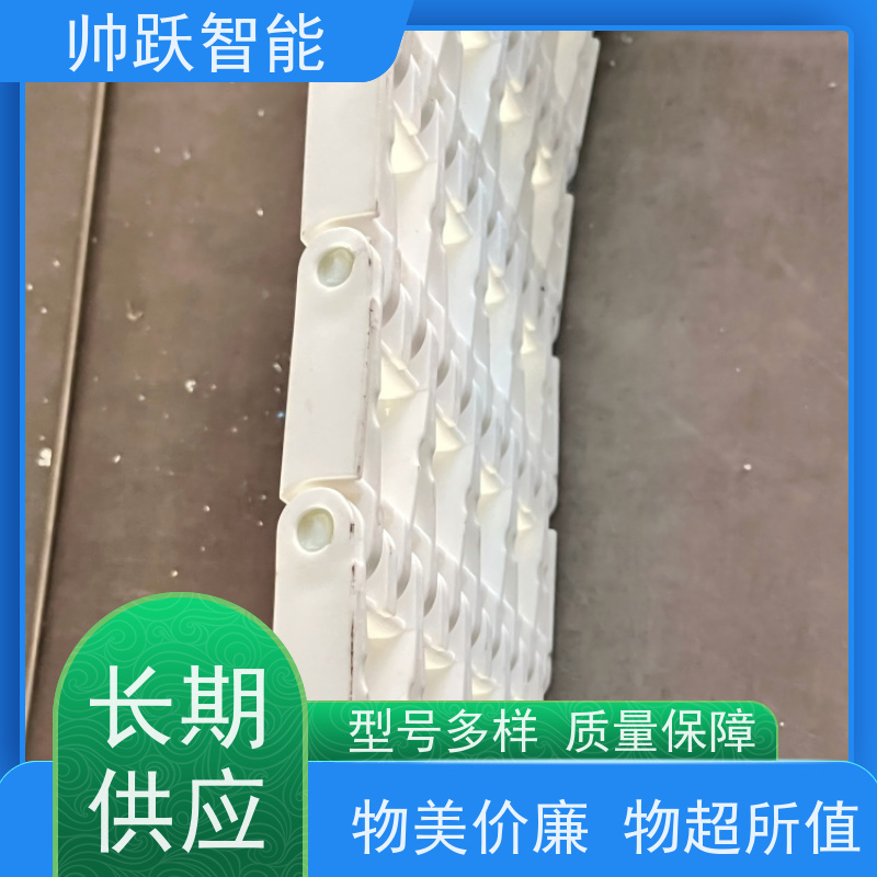 帅跃智能 巴氏消毒输送带 瓶盖塑料链板 适用于工业行业