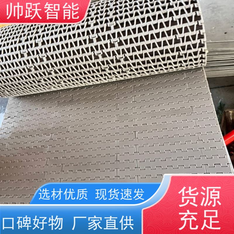 帅跃智能 pp耐高温输送带 瓦楞纸箱塑料链板 工业专用 运行稳定