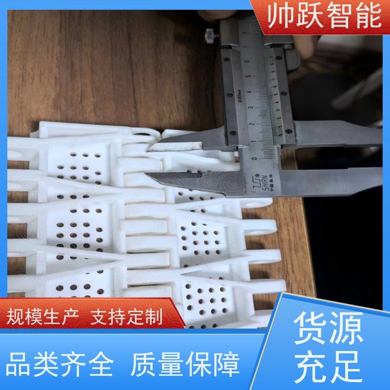 帅跃智能 巴氏消毒输送带 POM塑料链板 防粘性佳耐腐蚀