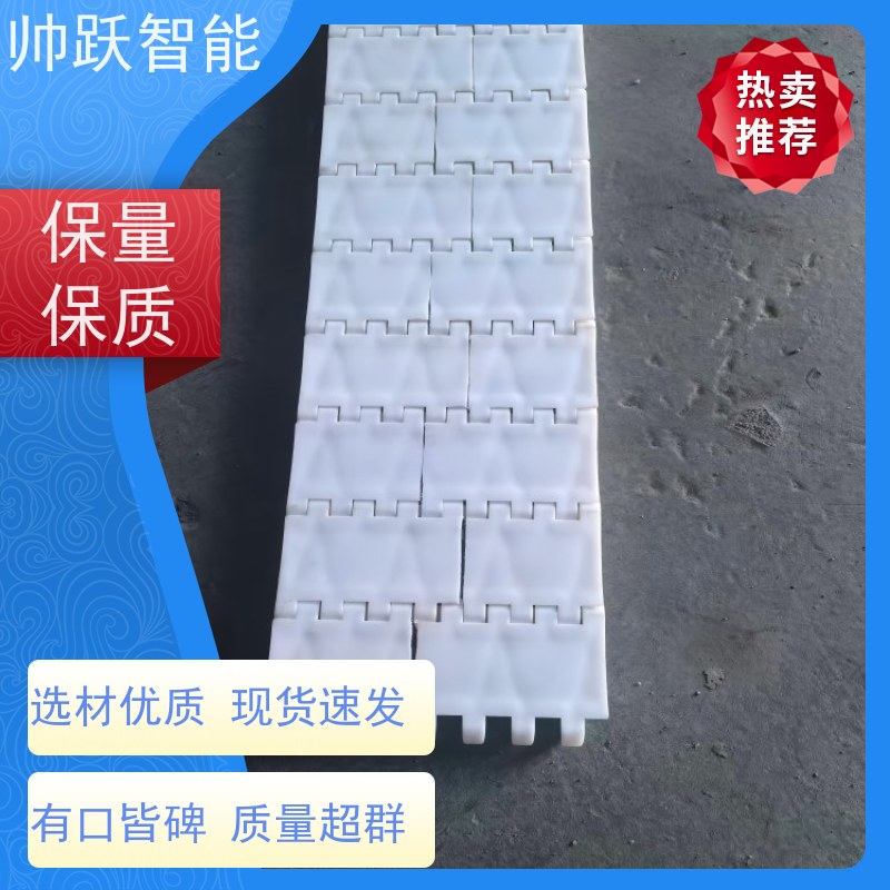 帅跃智能 平板型塑料网带 提盖机链板 防粘性佳耐腐蚀