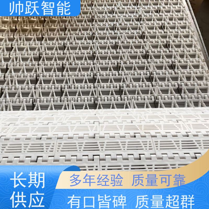 帅跃智能 食品饲料传送带 提盖机链板 防粘性佳耐腐蚀