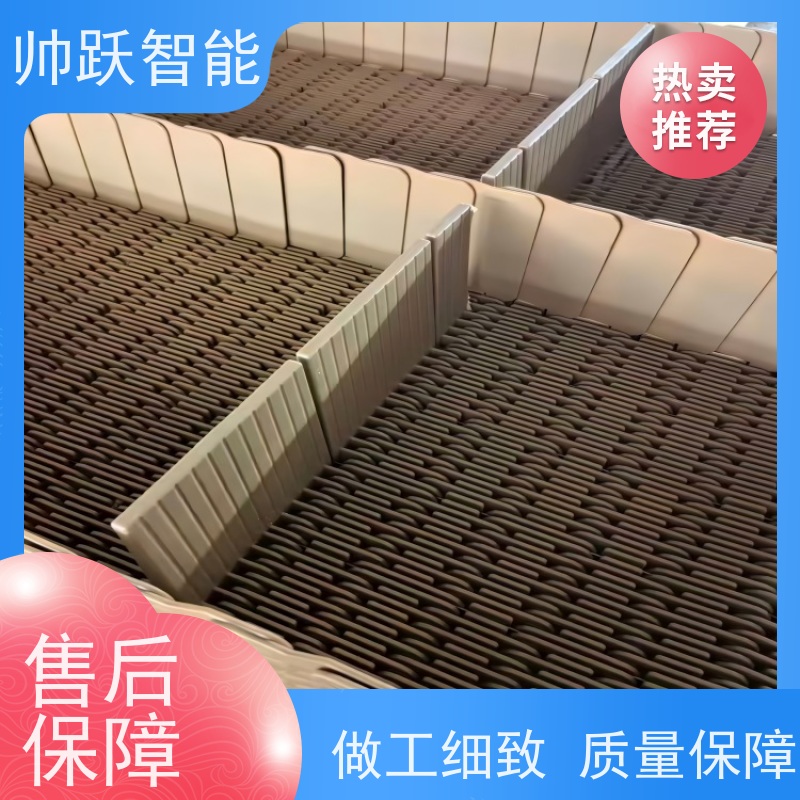 帅跃智能 食品餐具清洗消毒输送带 瓶盖塑料链板 摩擦系数小