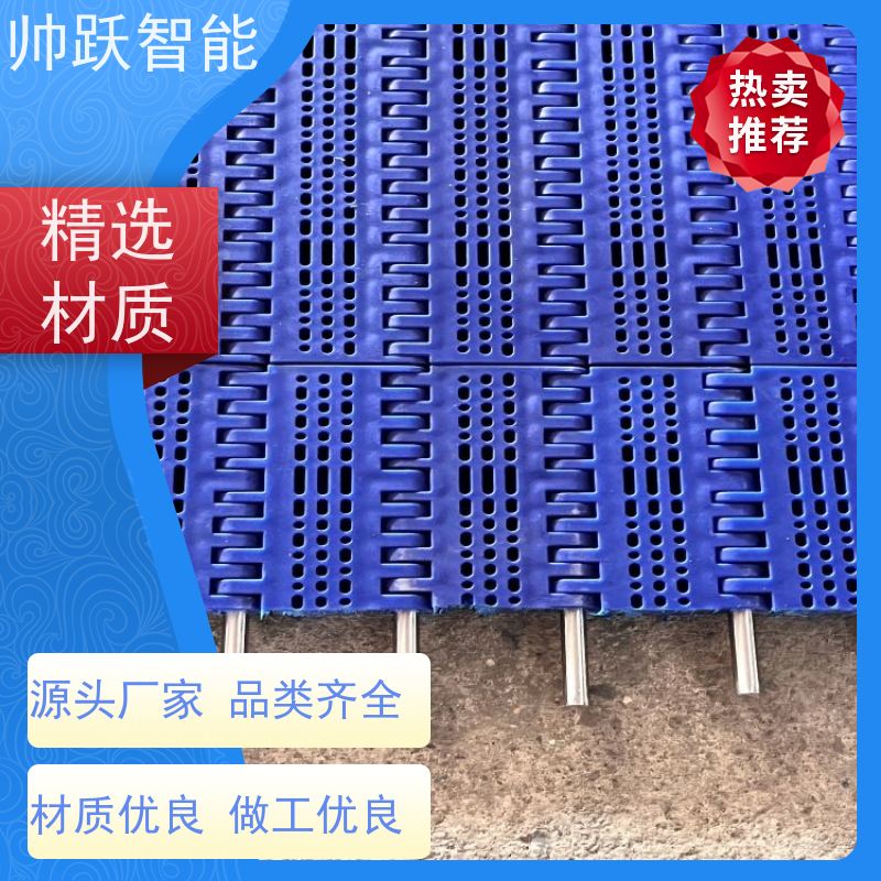帅跃智能 养殖场输送带 POM塑料链板 工业专用 运行稳定