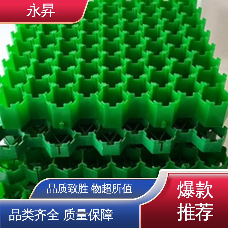 永昇 公园道路斜坡使用 HDPE塑料植草格厂家 使用寿命长