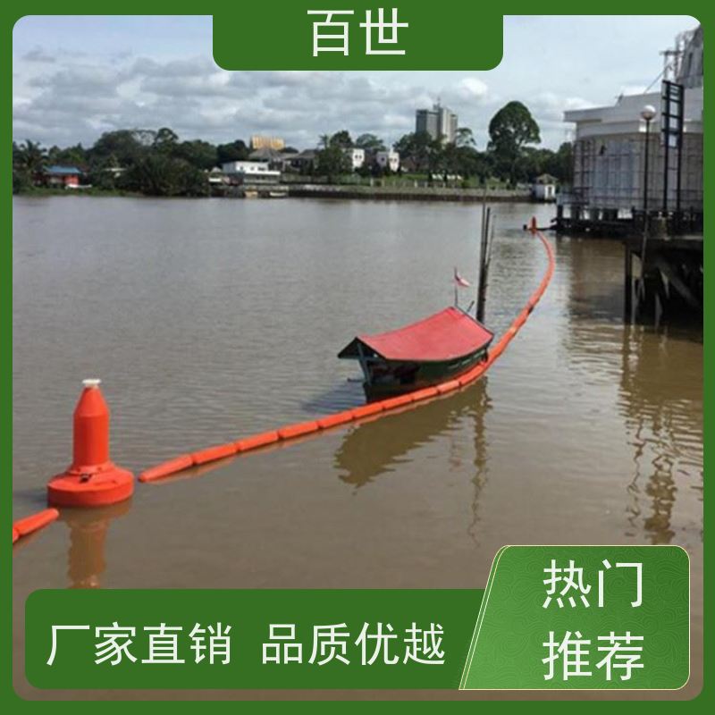 百世 城市内河 拦污屏障 水位自适应 钢丝绳锚固