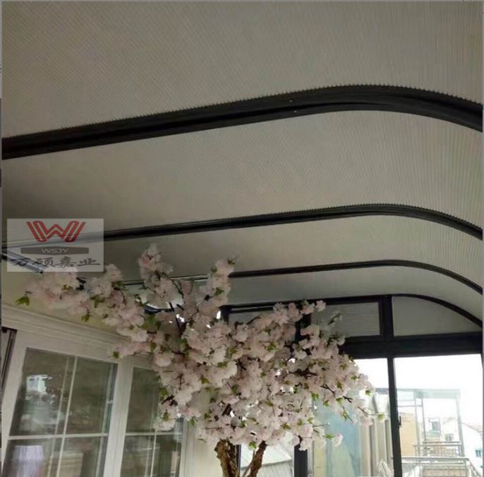 电动折叠天幕遮阳棚户外铝合金阳光房隔热顶棚庭院自动伸缩式雨棚