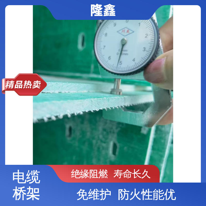 隆鑫 定做 大跨距玻璃钢桥架 耐酸碱 抗腐蚀 绝缘阻燃 寿命长久