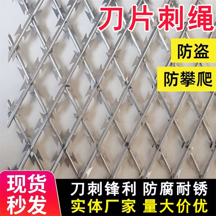 机场护栏网 防护网刀片刺网 围墙刺铁丝 刺绳防攀爬刀片围栏 特信网业