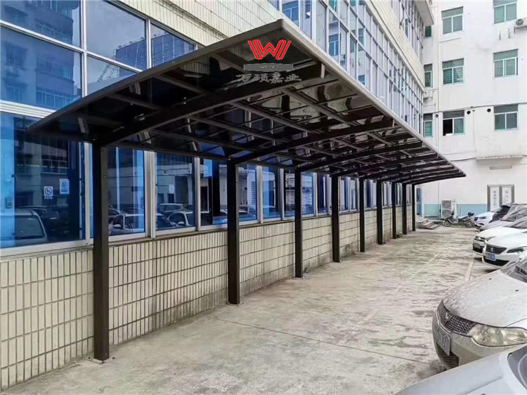 车棚停车棚家用庭院铝合金汽车雨篷耐力板遮阳棚安装