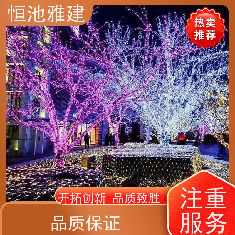 恒池雅建 节日焕然一新 彩灯串灯亮化 支持非标定制