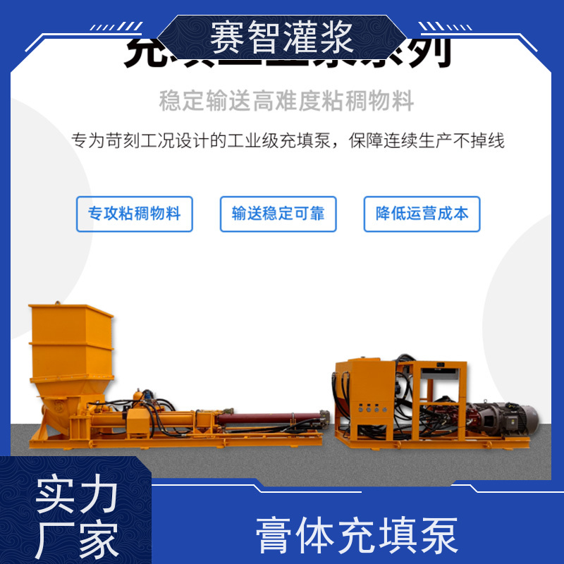赛智灌浆 电厂 尾矿充填系统 泵送设备 稳定高压输出