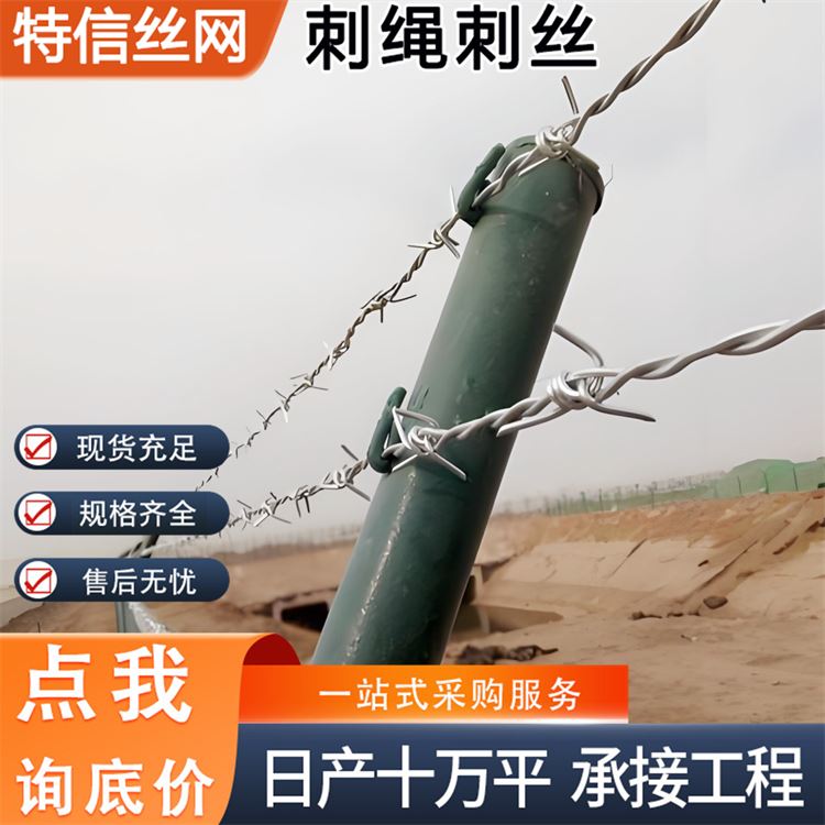 热镀锌刺丝网 铁路刺丝滚笼 刺铁丝 防爬防盗双股刺绳 边境果园围墙用
