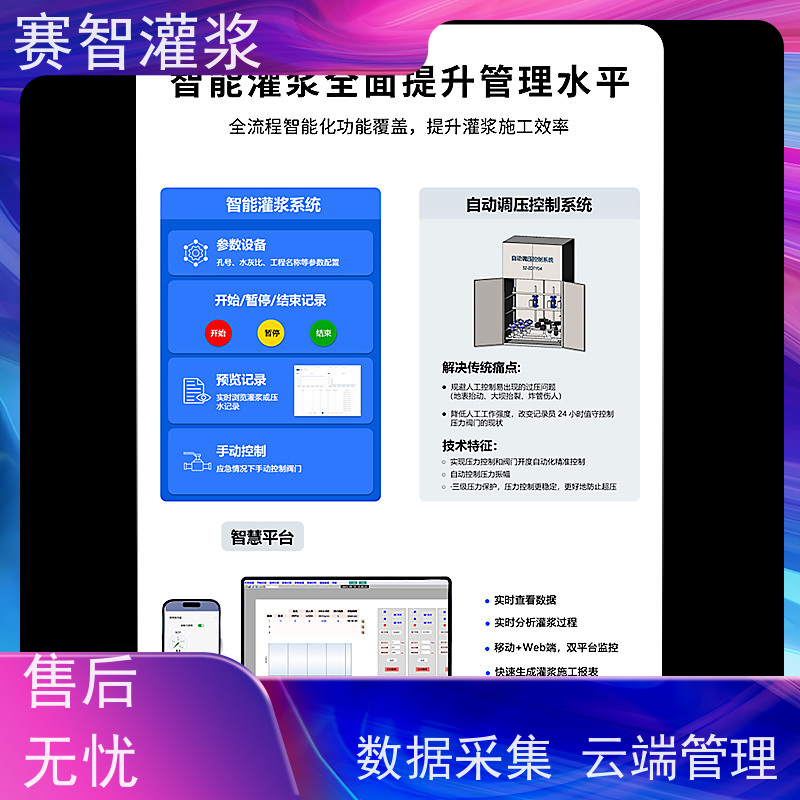 赛智灌浆 煤矿充填站 注浆记录仪 地基岩体固结
