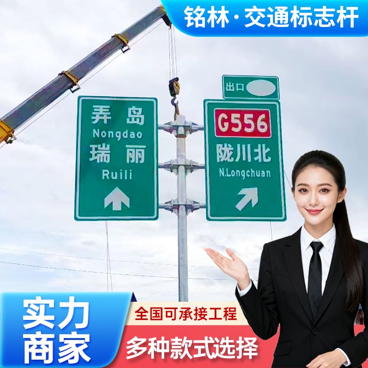 铭林旅游景区指引交通标志杆牌尺寸规范耐候性强