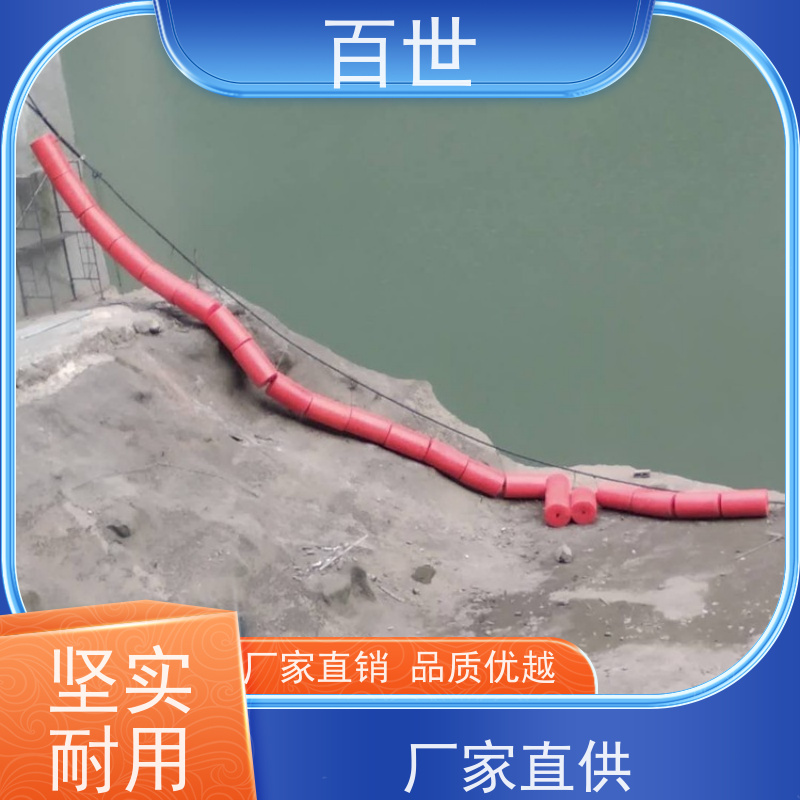 百世 城市内河 拦船浮体 自浮式结构 钢丝绳锚固
