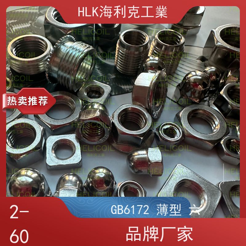  海利克 DIN986 盖式六角金属防松盖形螺帽 A2-80 M3M4