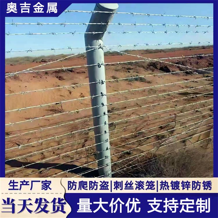 瑞朔金属 围墙刺丝滚笼 支持定制 刺铁丝隔离栅