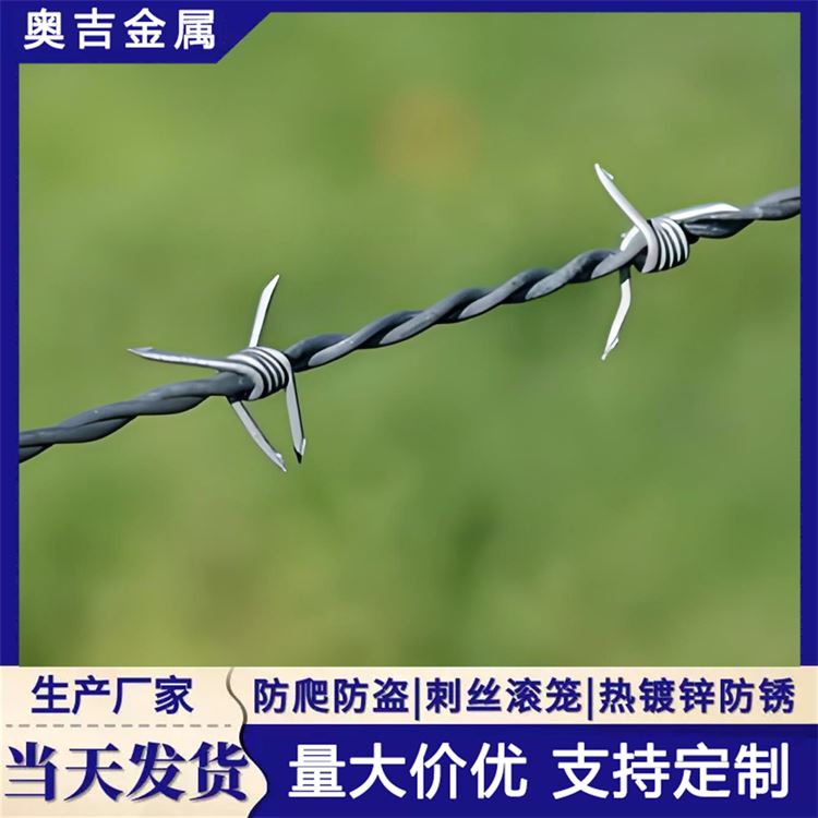 奥吉金属 刺铁丝隔离网 铁路刺丝滚笼 结实耐用