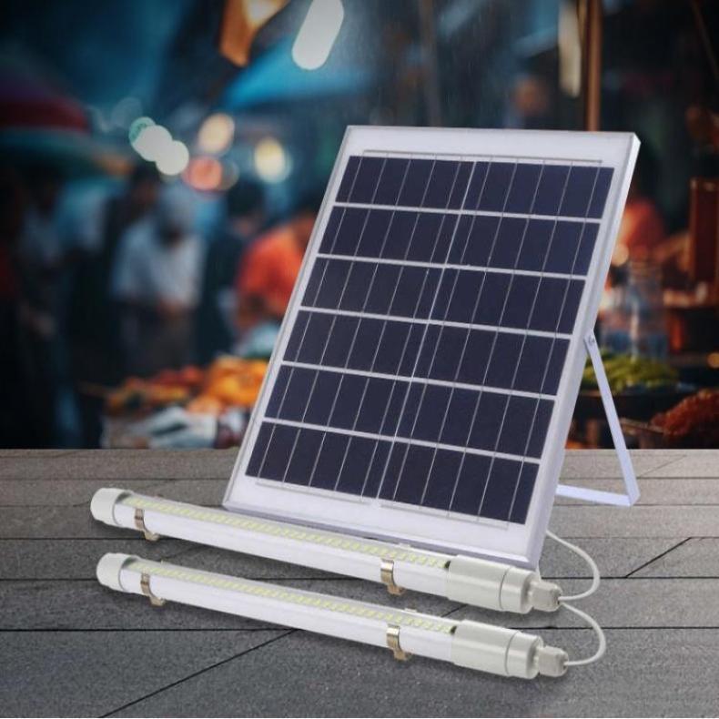 太阳能灯管LED家用室内跨境阳台户外庭院充电超亮大功率新型壁灯