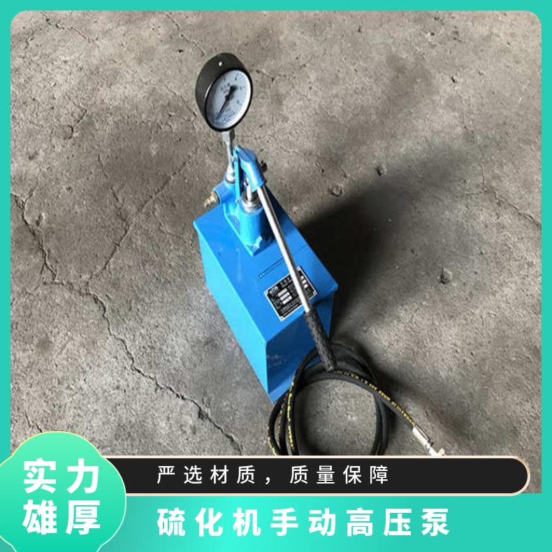 硫化机手动高压泵 含压力表及1.5米胶管 铸铁材质