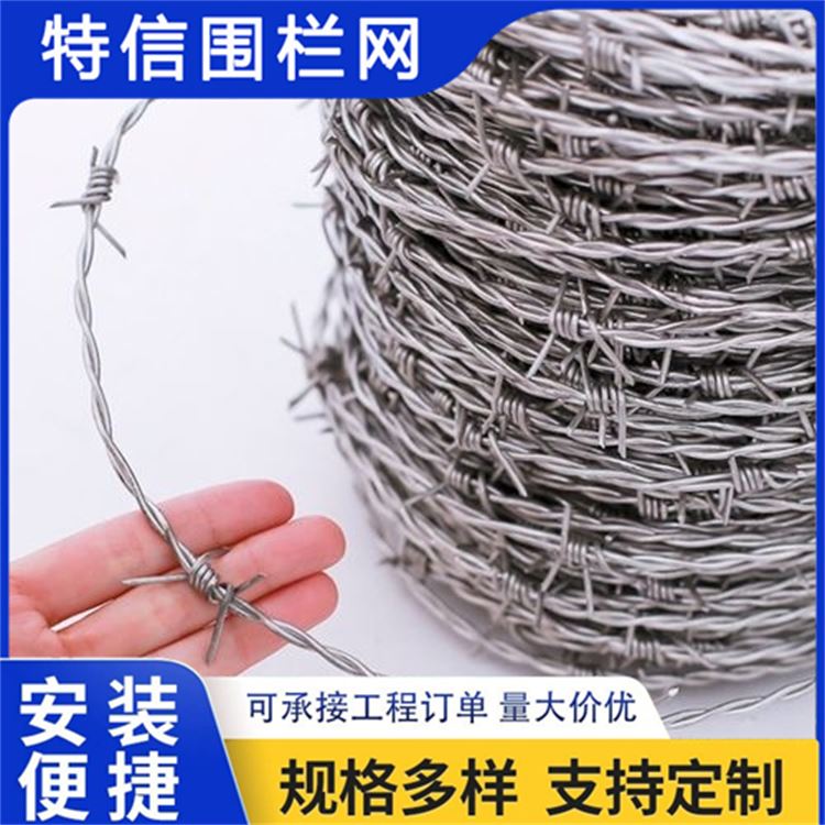 特信围栏 防盗带刺铁丝网 质量优良 高铁刺丝滚笼