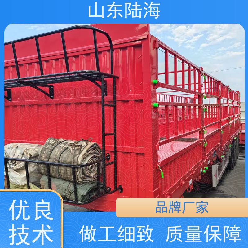 源头实力厂家 13米标准花篮半挂车 钢板鼓刹车桥 承载能力强