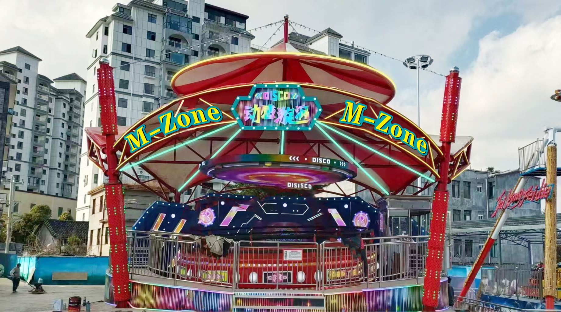 鸿博游艺 户外大型迪斯科转盘 儿童游乐设备 规划设计