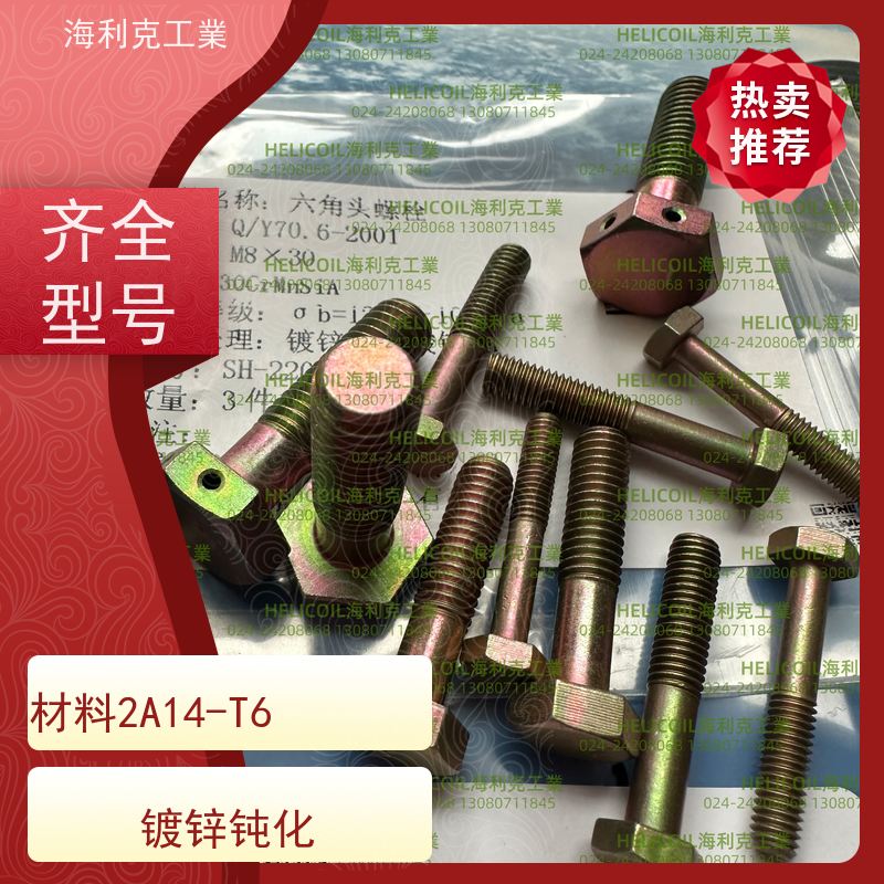 海利克精工制造 Q/Y70.4-2001 六角头螺栓 2B11 M2