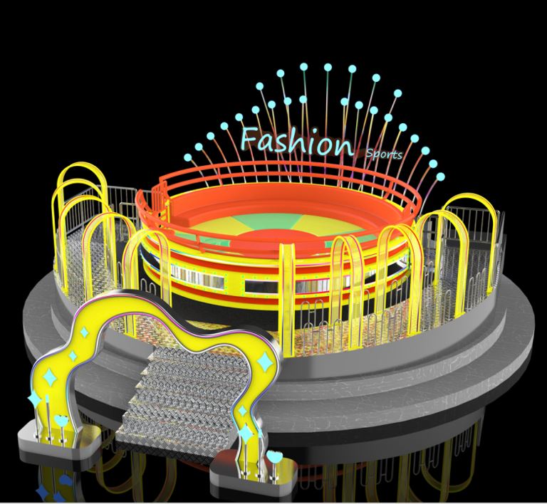 鸿博游艺 电动迪斯科转盘 游乐设备户外摆摊 支持定制