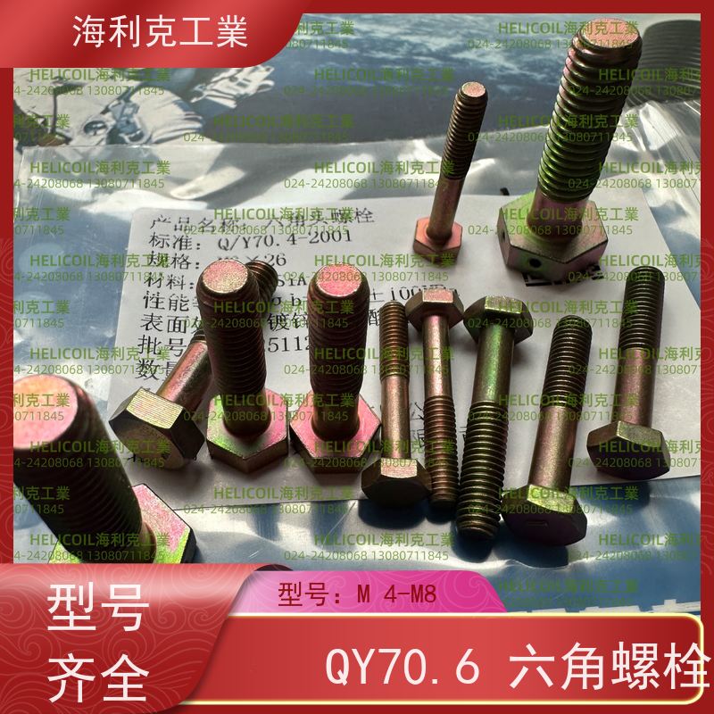 海利克工業 Q/Y70.4-2001 六角头螺栓 H62Y2 M6M8