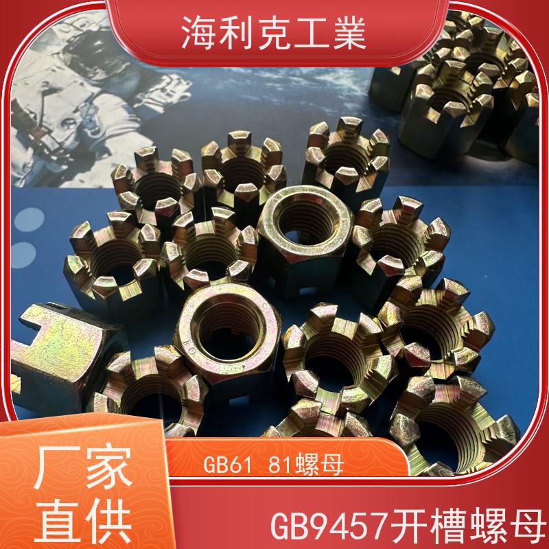  海利克工業 GB6180 9457 A和B级2型六角开槽螺母 8级 10级 蓝白锌 8*1 