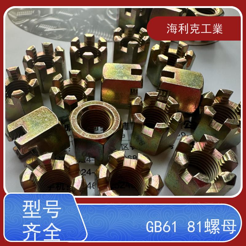  海利克工業 GB 9459 gb6181 六角开槽螺母 螺帽 10级发黑 16*1.5