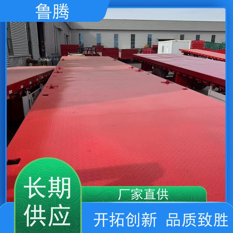 源头工厂 13米可伸缩平板半挂车 八轴重型货柜拖板车 普货集装箱两用