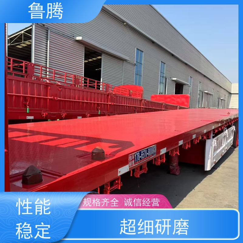 源头工厂 3轴平板半挂拖车 拉钢筋运输车 承载能力强