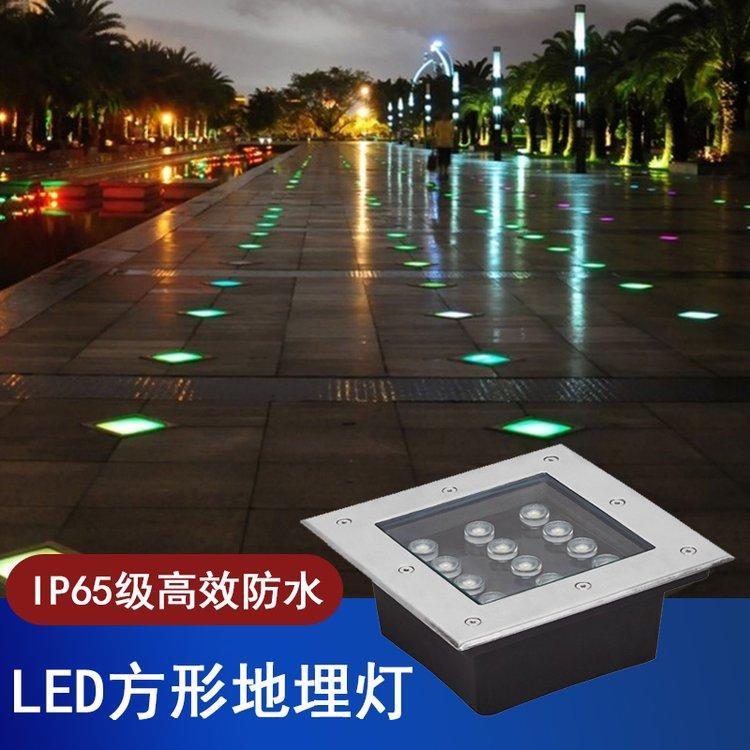 正方形地埋灯LED户外防水园景观台阶灯公嵌入式草坪射灯