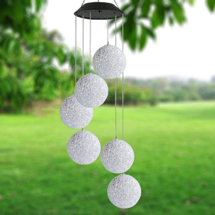 太阳能EVA栗子球风铃灯 LED蜂鸟 庭院太阳能风铃灯景观灯 庭院灯