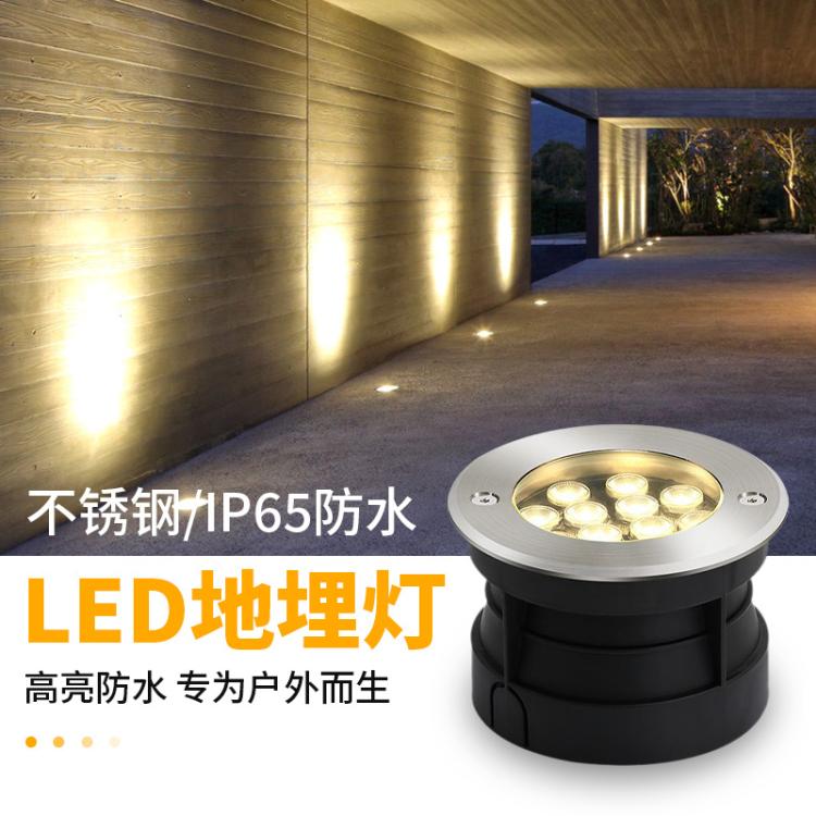 水底灯LED水下灯水池灯鱼池防水别墅泳池12V24V喷泉地埋射灯调光