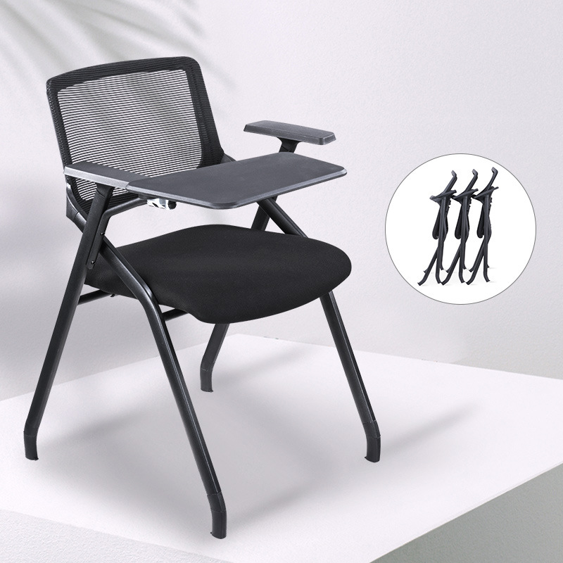 培训椅子张拉整体培训椅带桌板桌椅一体会议椅带折叠写字板培训室