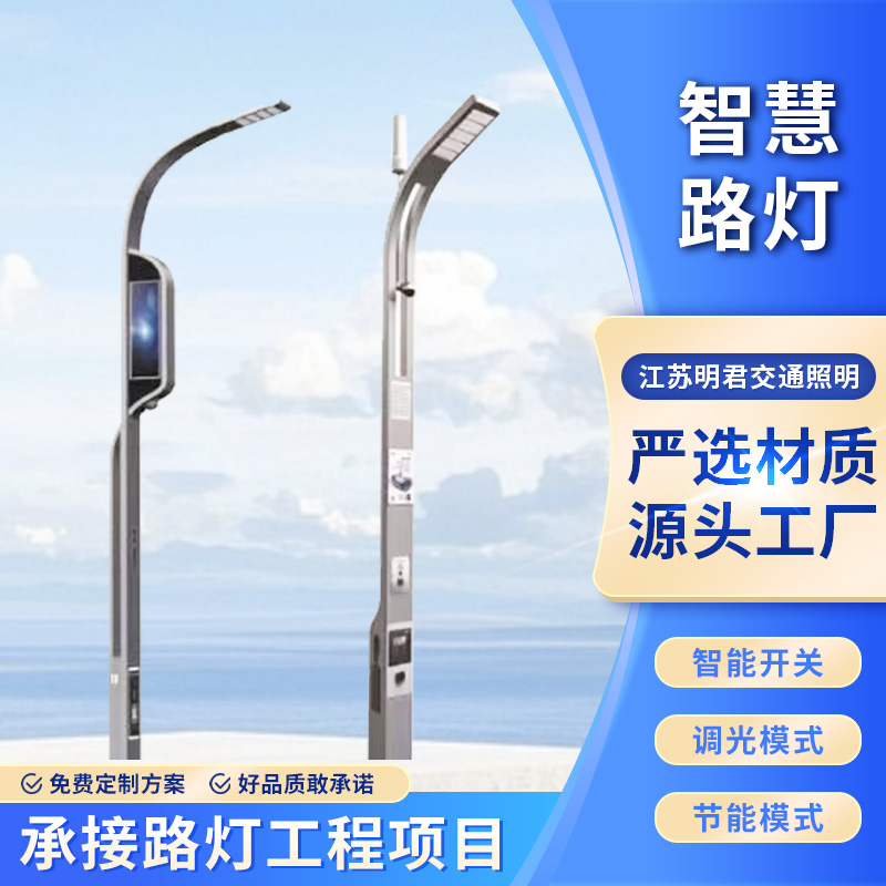 城市街道用 一站式供应 多杆合一智慧路灯厂家 规模生产 明君