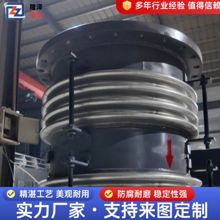 隆泽 厂家 波纹套筒补偿器 双波膨胀节 结构刚性强