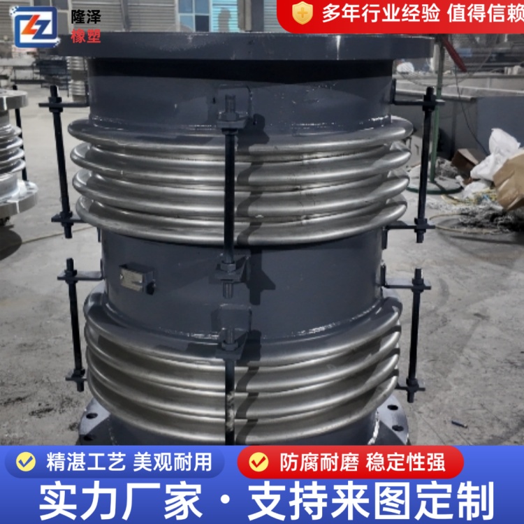 隆泽 厂家 双轴补偿器 双波膨胀节 安装维护便捷