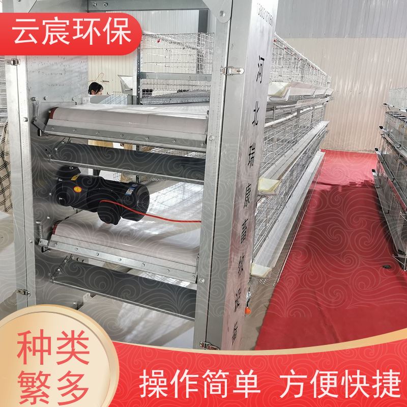 云宸环保 框架式小层叠蛋鸡笼 智能化养殖 耐腐蚀 不易变形