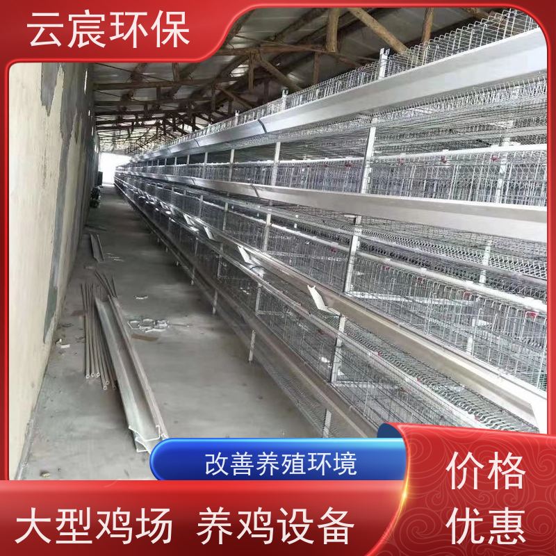 云宸环保 框架式小层叠蛋鸡笼 智能化养殖 耐腐蚀 材质优良 耐老化