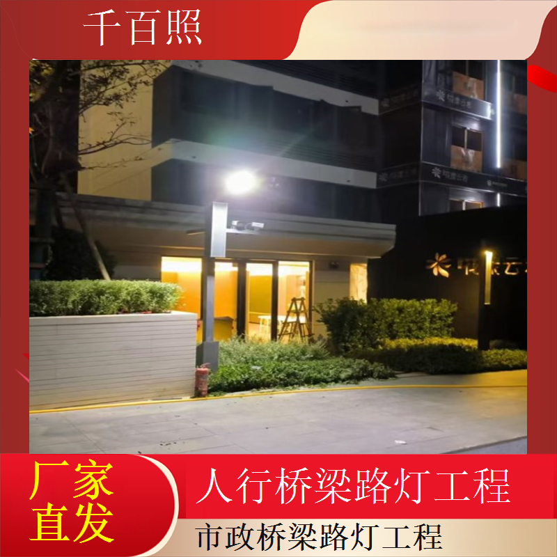城市桥梁路灯工程铸铝灯杆轻便易安装千百照路灯
