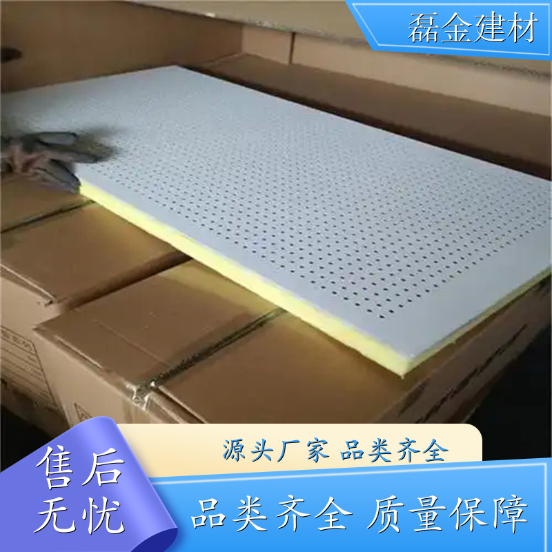 厂家供应 穿孔石膏复合吸音板 控电机房隔音板 室内吊顶板材 防火防潮