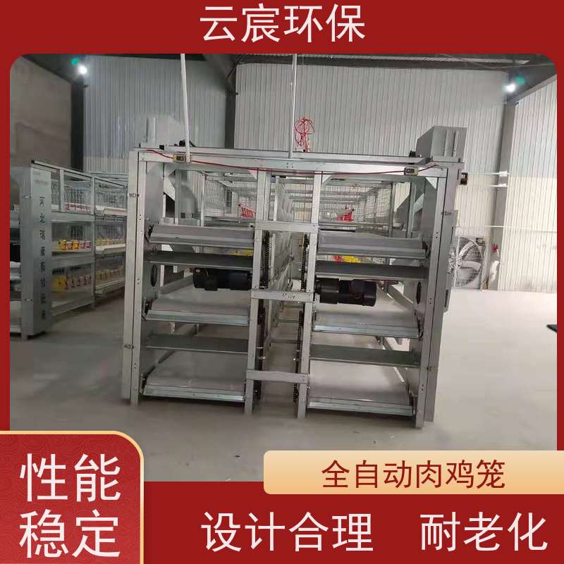 云宸环保 全自动框架肉鸡笼 大型鸡场养鸡设备 每层间距均匀